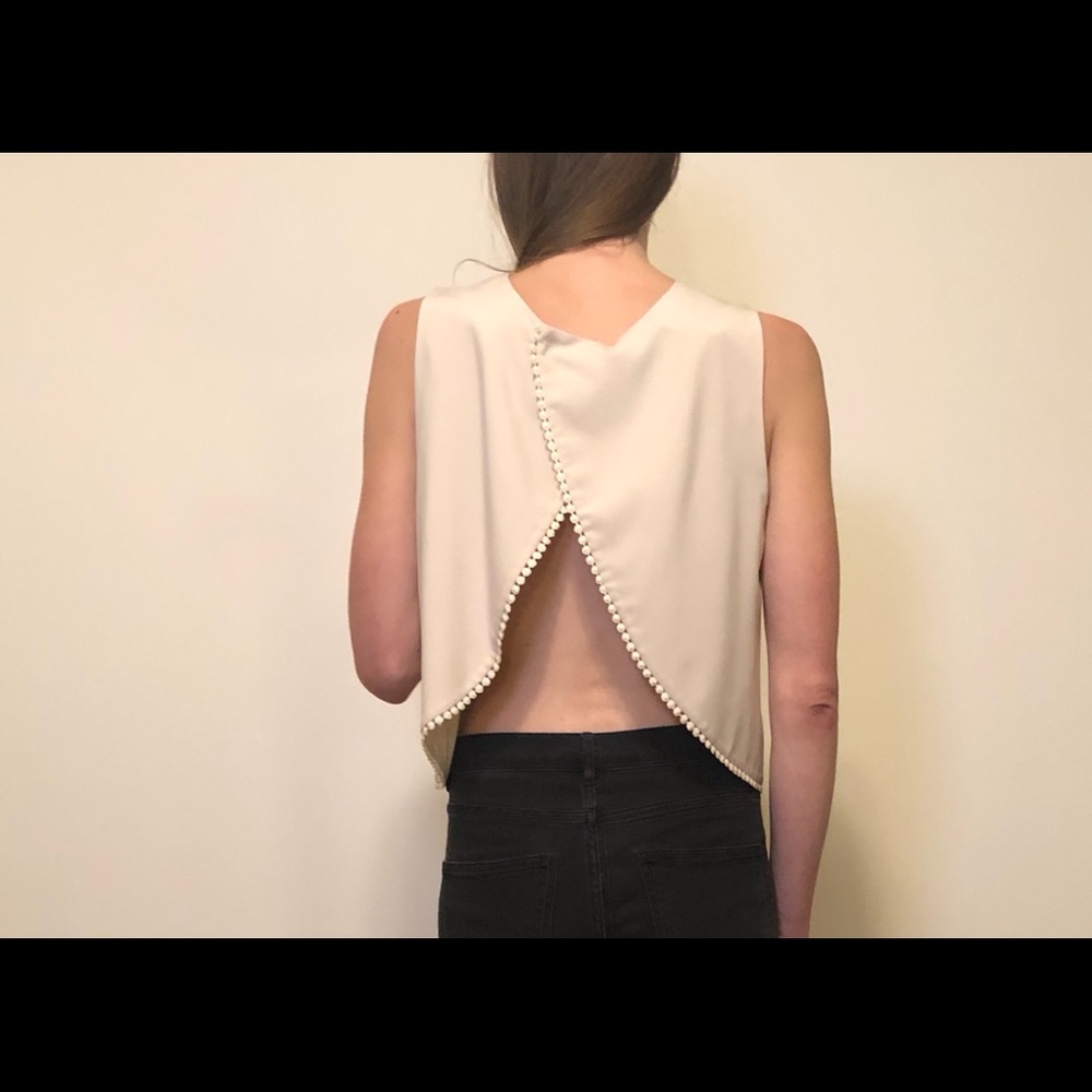 Karen Zambos Open Back Shell Tank Top